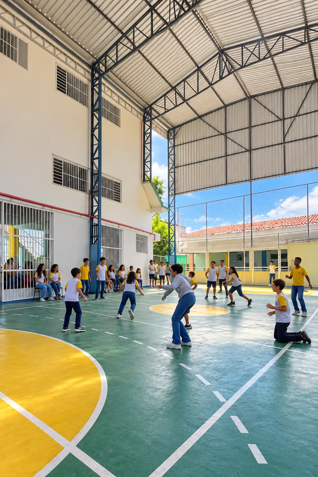 Quadra poliesportiva do Colégio Ideia